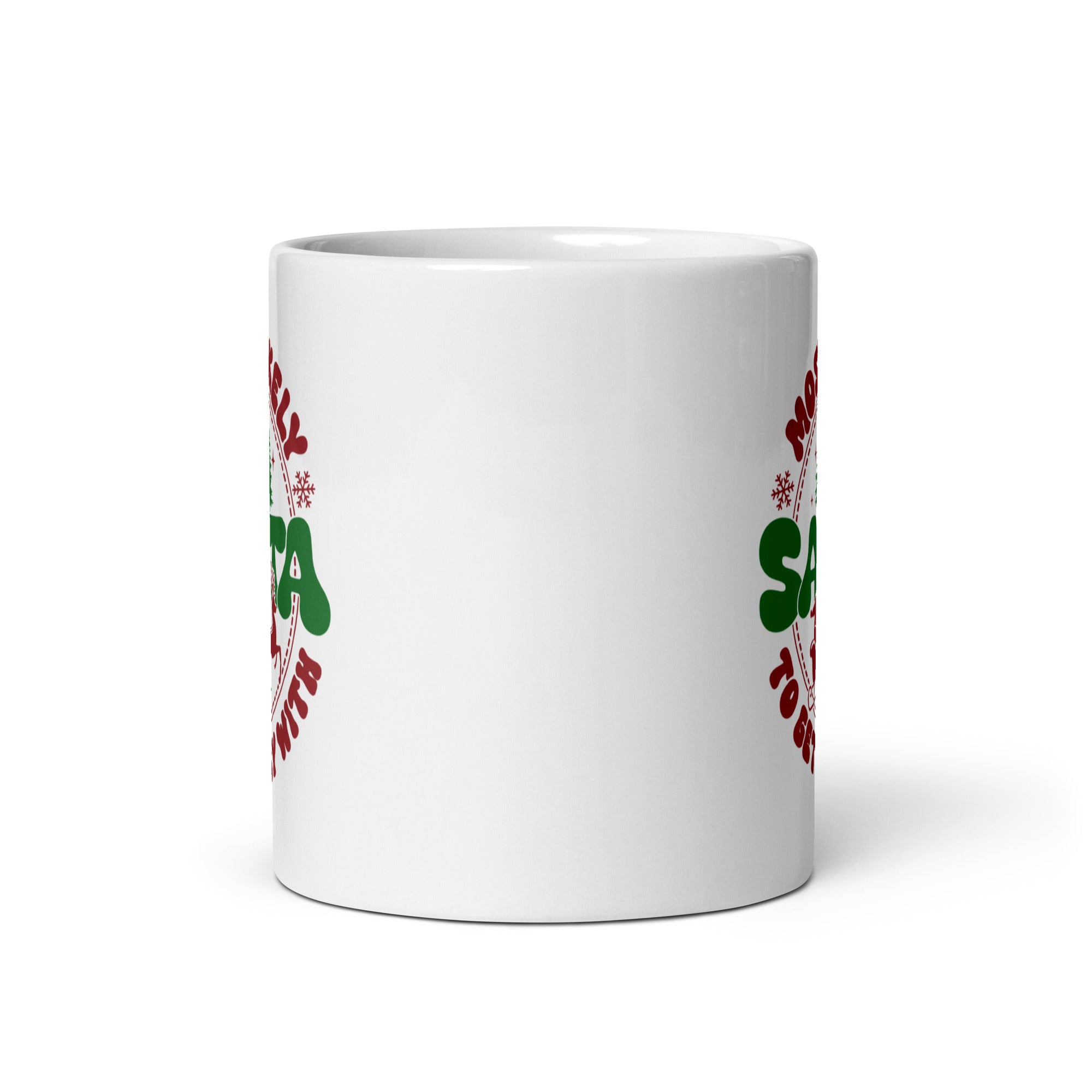 Most Likely To Get Sassy With Santa White glossy mug-Phoenix Styles