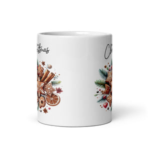 Gingerbread Merry Christmas White glossy mug-Phoenix Styles