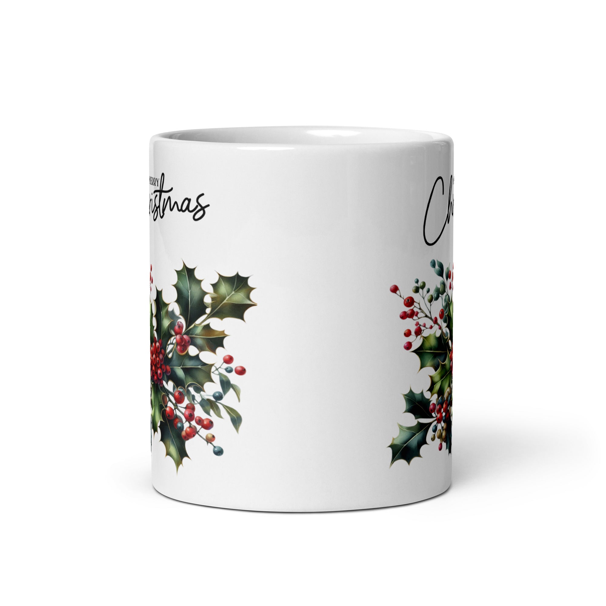 Mistletoe Merry Christmas White glossy mug-Phoenix Styles