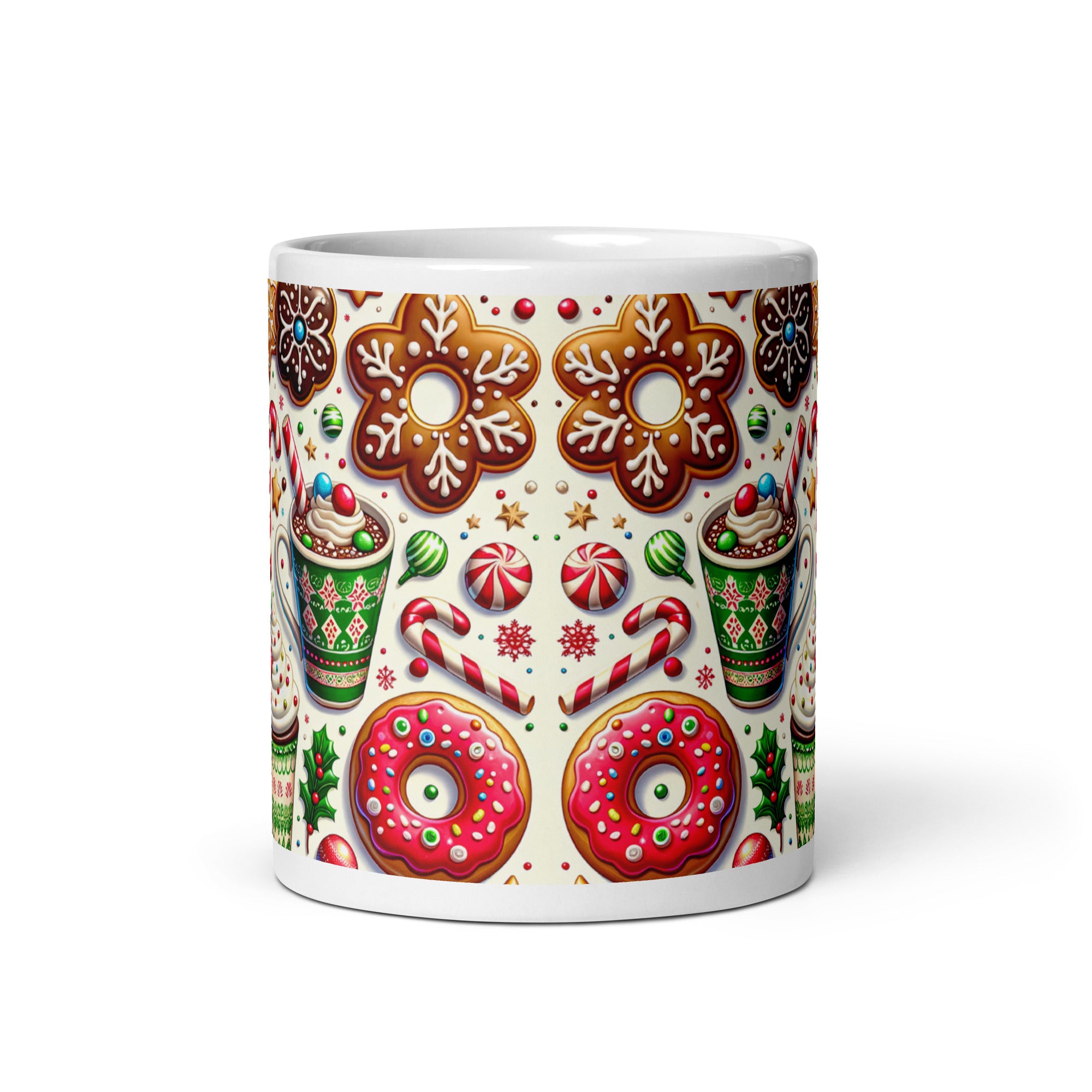 Christmas Gingerbread White glossy mug-Phoenix Styles