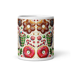 Christmas Gingerbread White glossy mug-Phoenix Styles