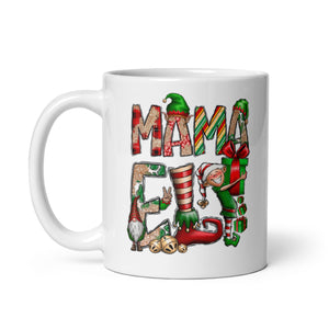 Mama Elf White glossy mug-Phoenix Styles