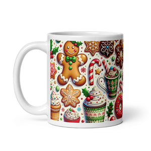 Christmas Gingerbread White glossy mug-Phoenix Styles