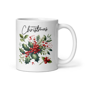 Merry Chritsmas White glossy mug-Phoenix Styles