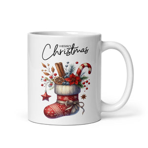 Merry Christmas White glossy mug-Phoenix Styles