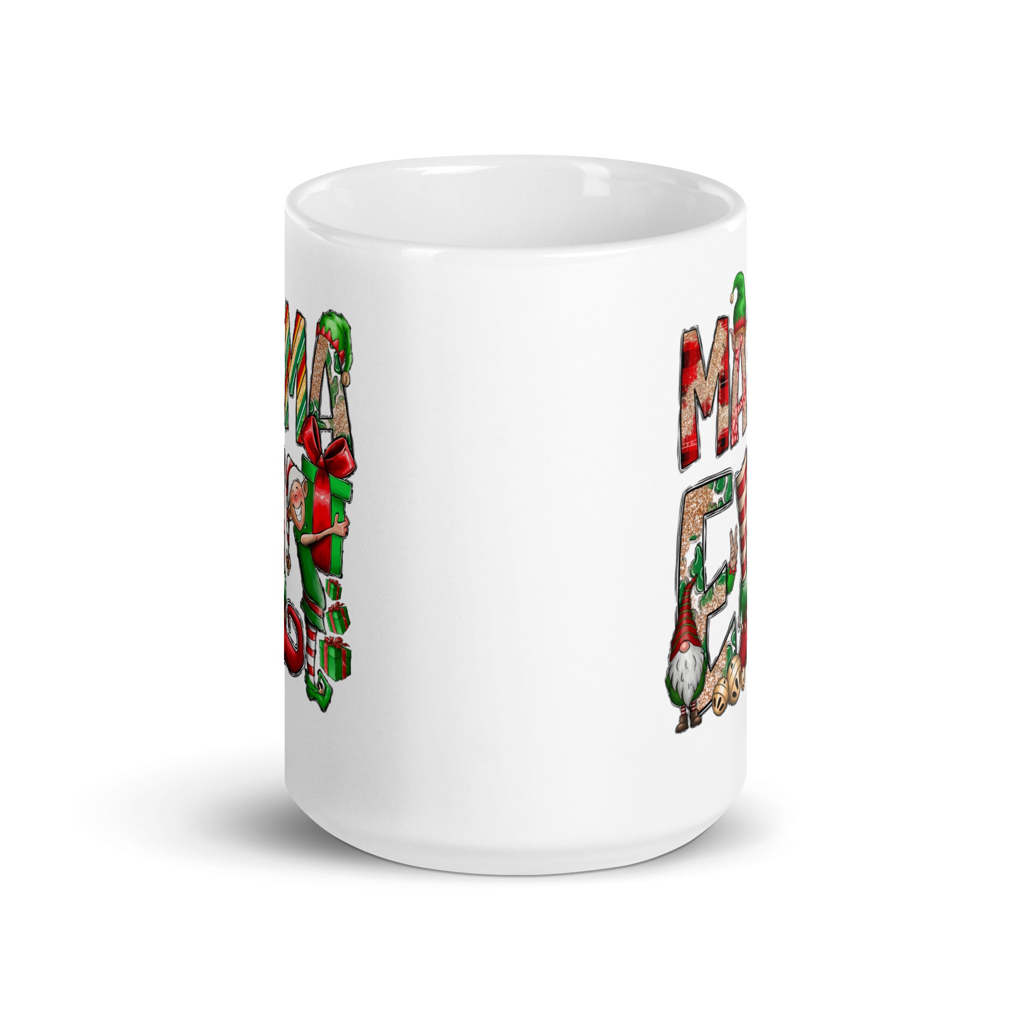 Mama Elf White glossy mug-Phoenix Styles