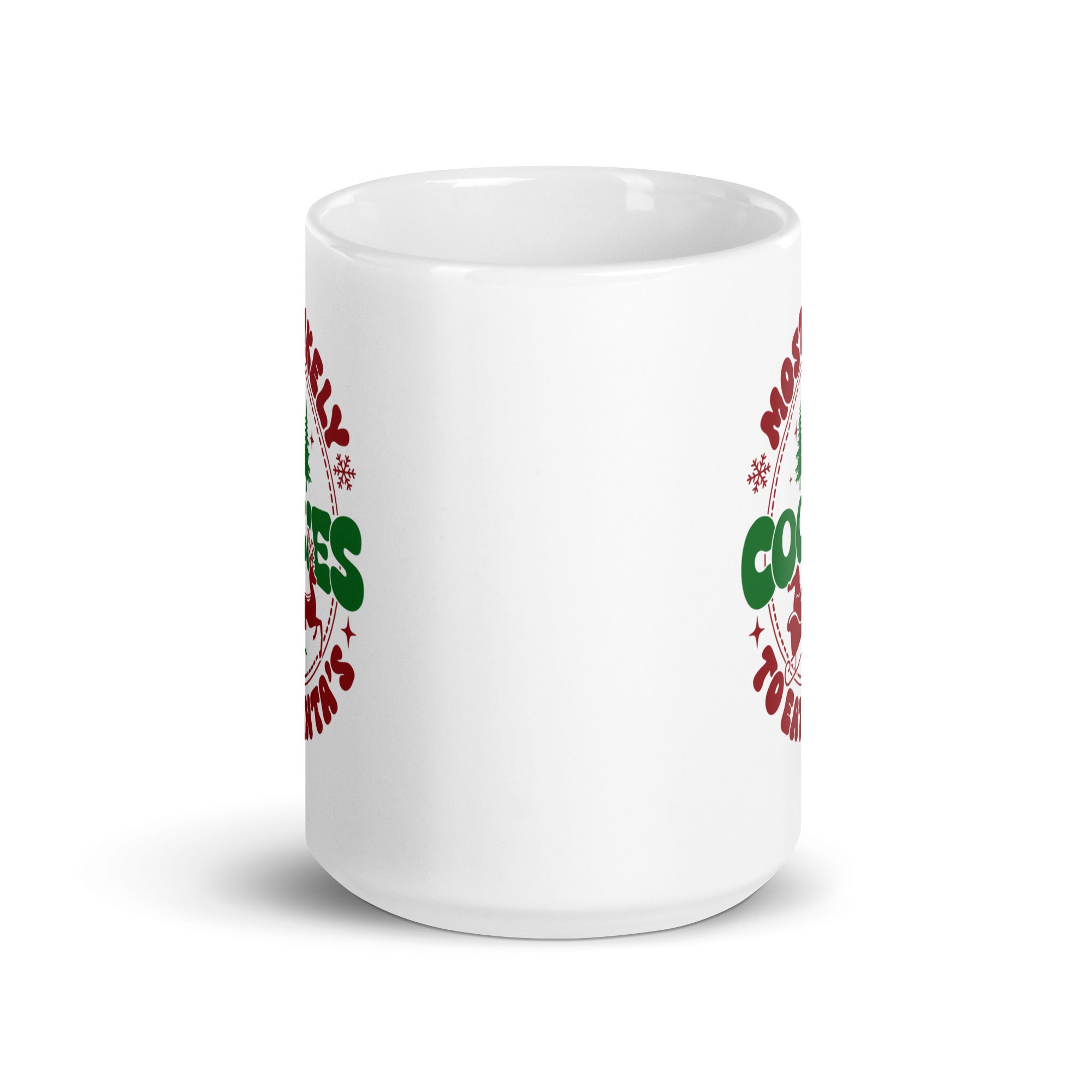 Most Likely to Eat Santa's Cookies White glossy mug-Phoenix Styles