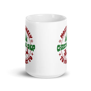 Most Likely To Forget To Christmas Shop White glossy mug-Phoenix Styles