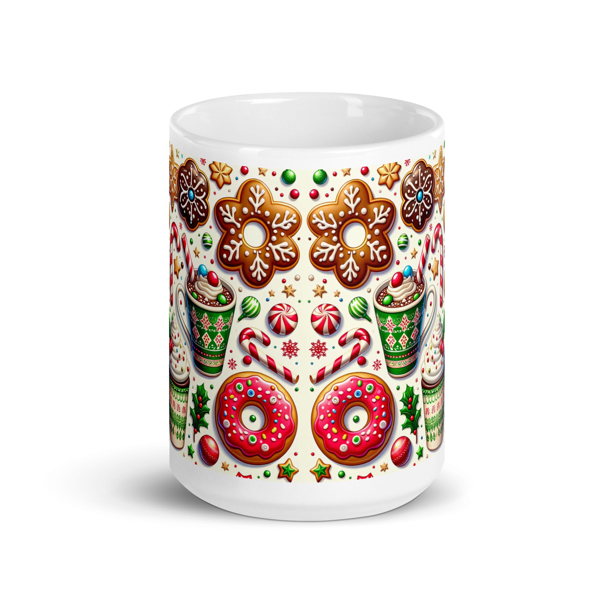 Christmas Gingerbread White glossy mug-Phoenix Styles