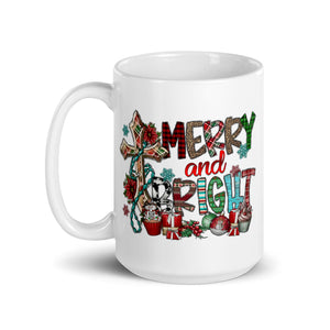 Merry and Bright White glossy mug-Phoenix Styles