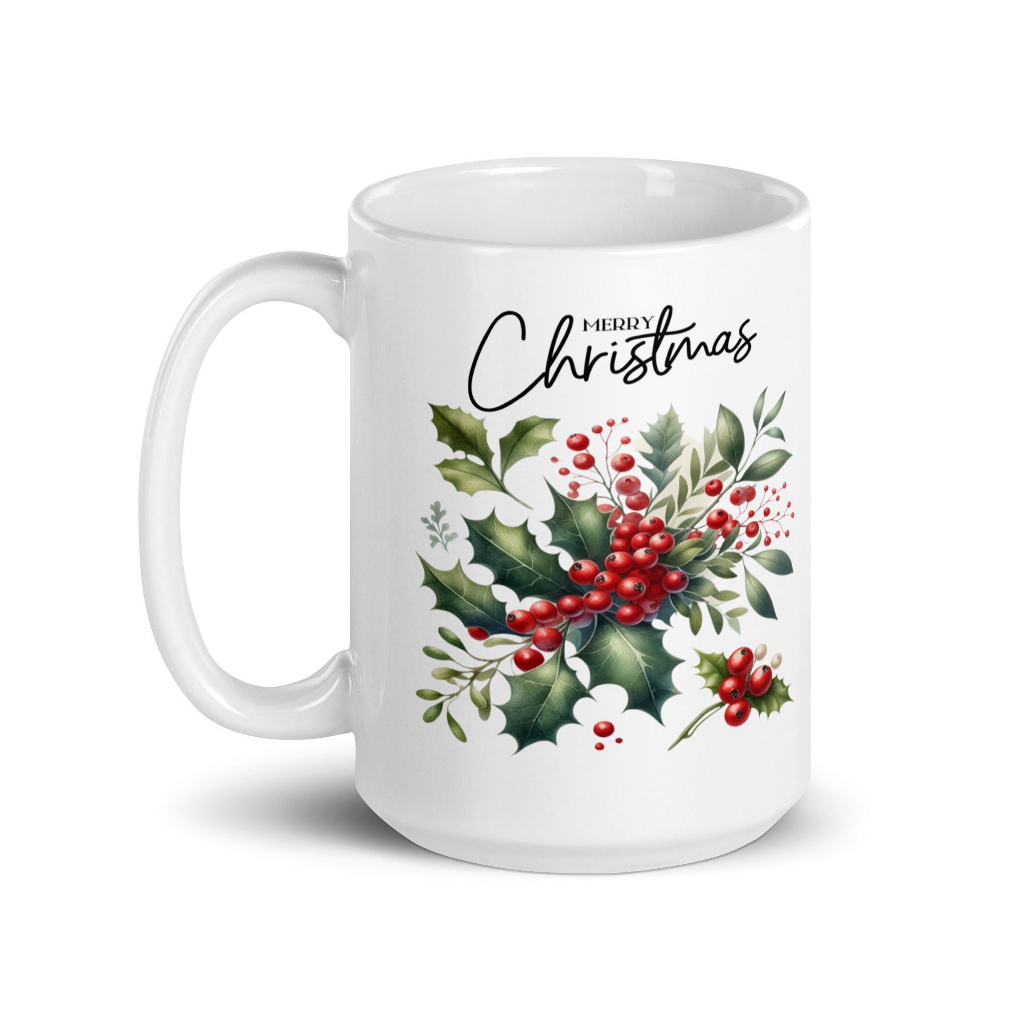 Merry Chritsmas White glossy mug-Phoenix Styles