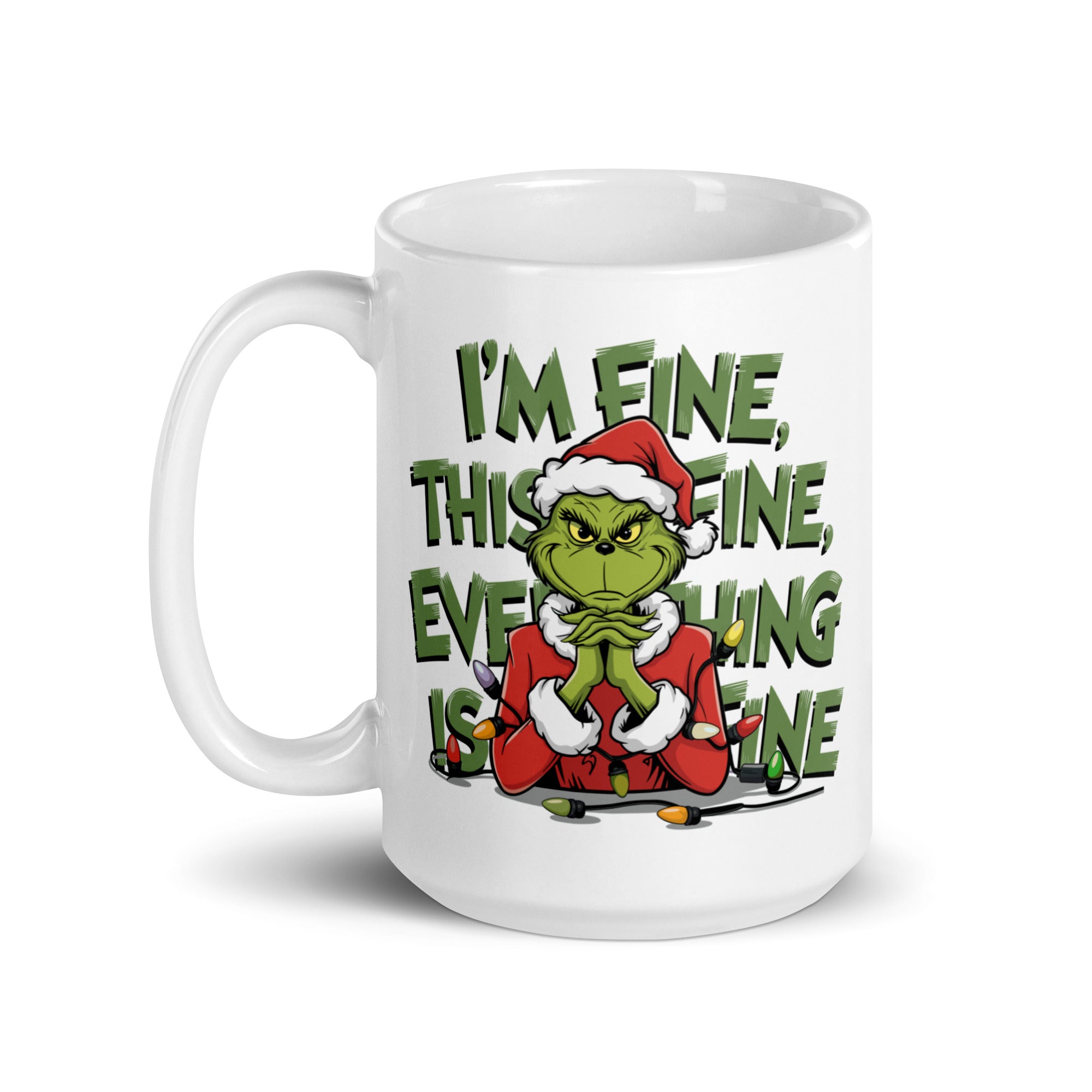 I'M Fine White glossy mug-Phoenix Styles