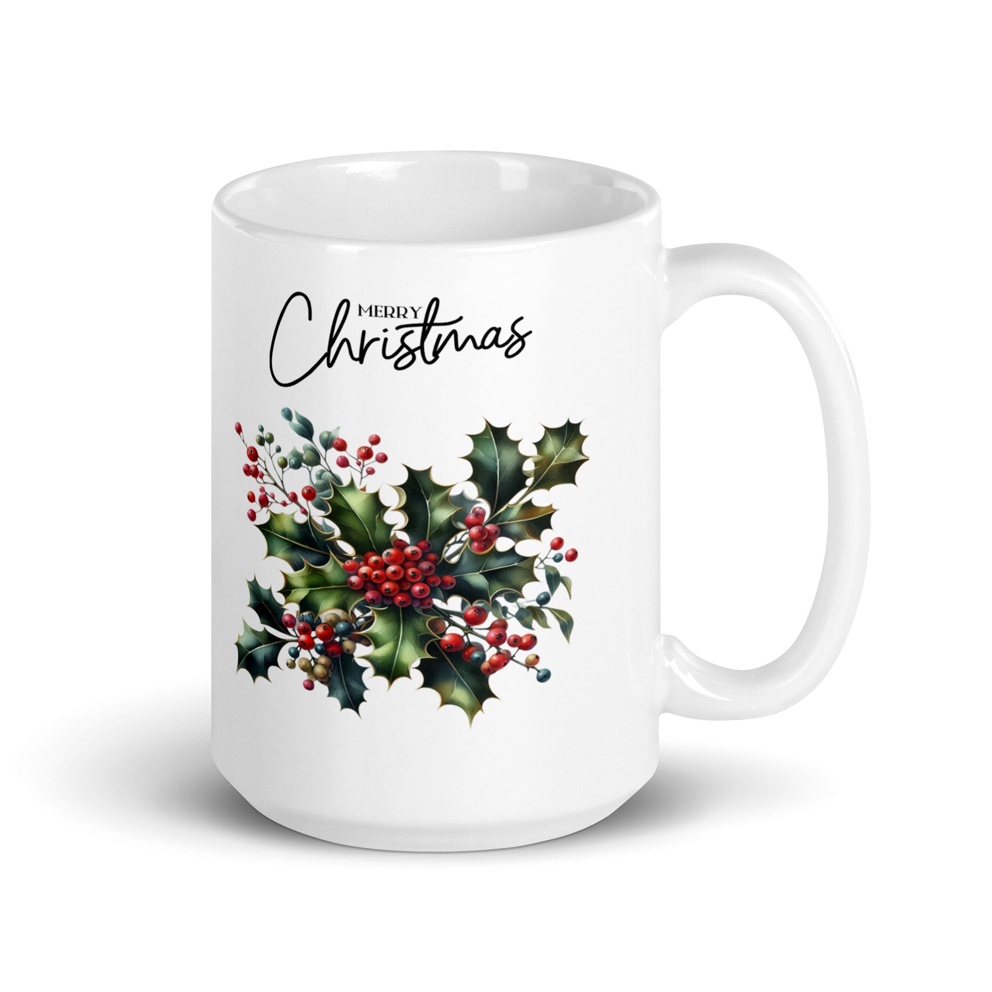 Mistletoe Merry Christmas White glossy mug-Phoenix Styles