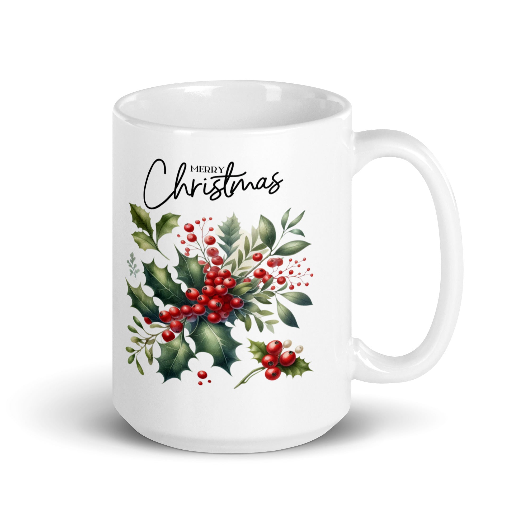 Merry Chritsmas White glossy mug-Phoenix Styles