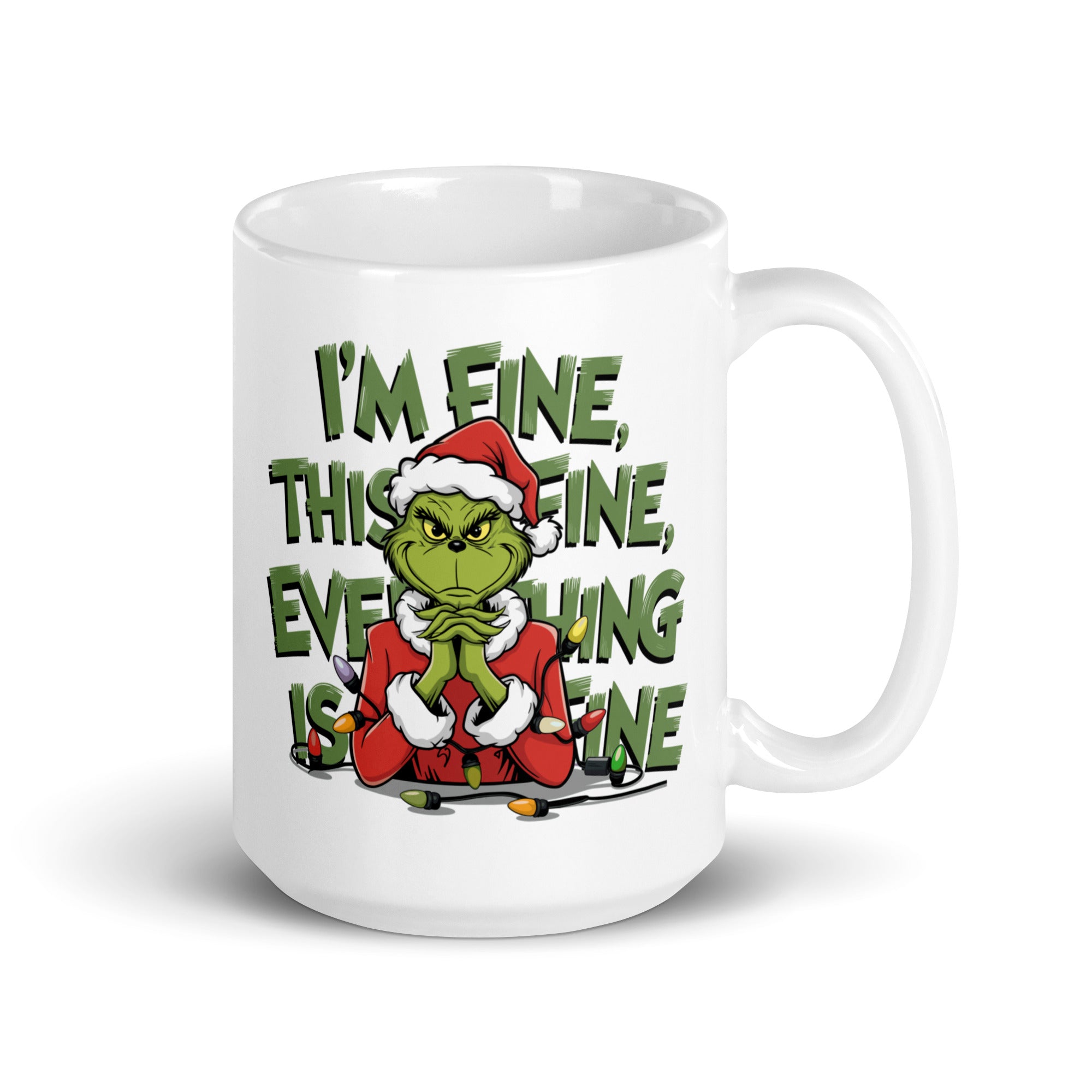 I'M Fine White glossy mug-Phoenix Styles