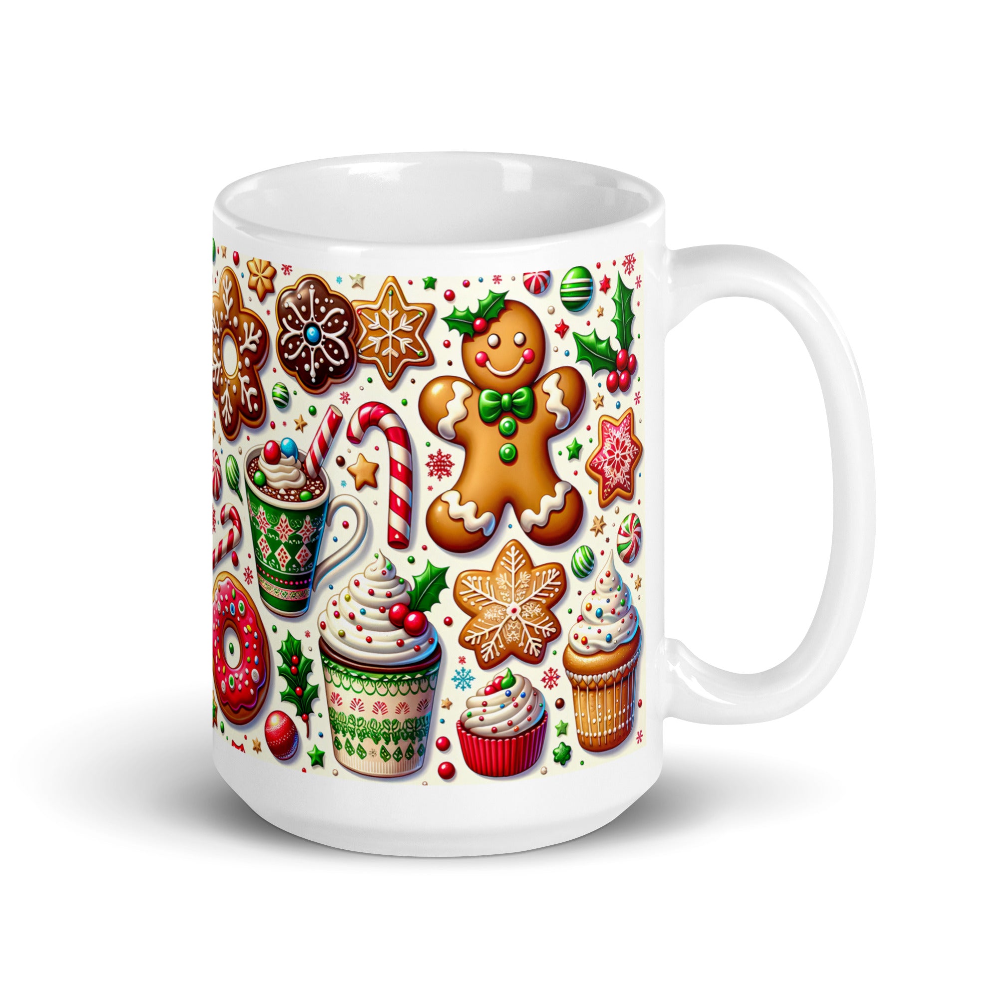 Christmas Gingerbread White glossy mug-Phoenix Styles