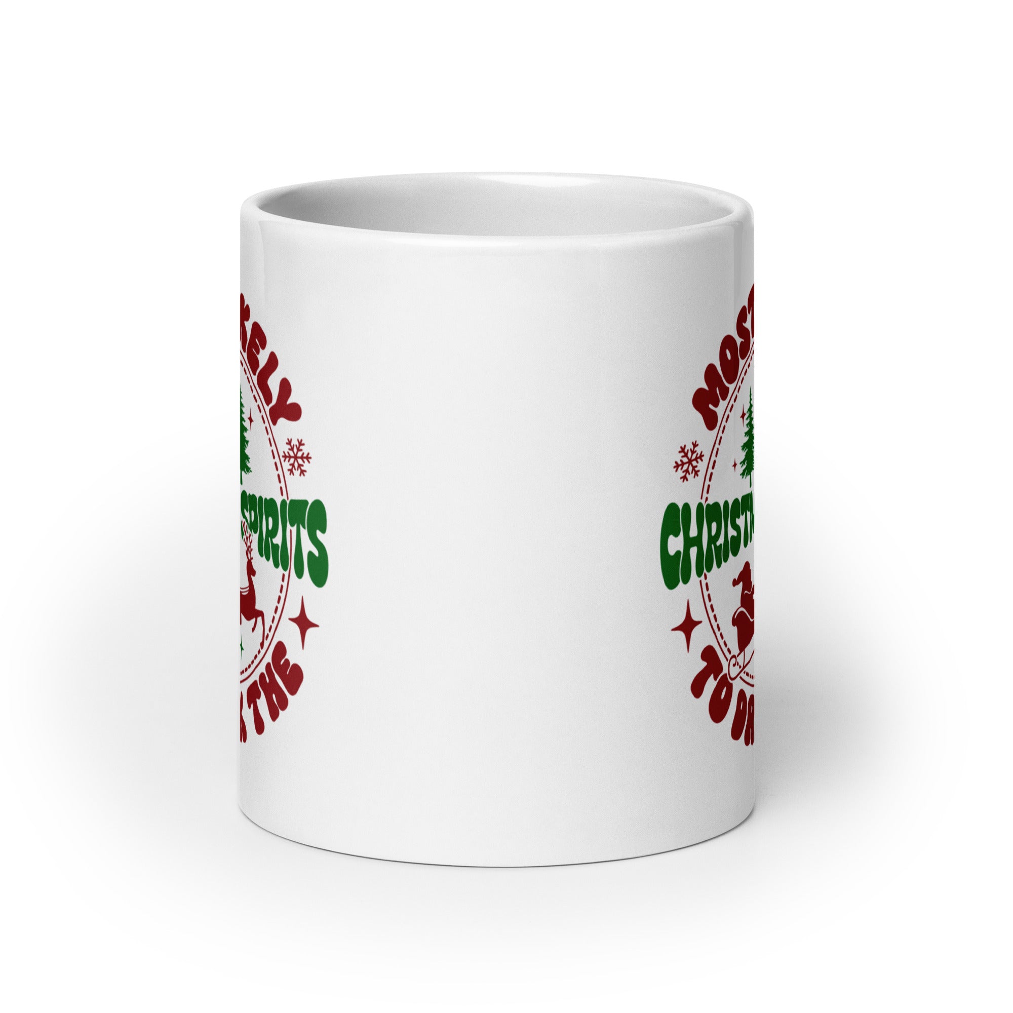 Most Likely to Drink the Christmas Spirirt White glossy mug-Phoenix Styles