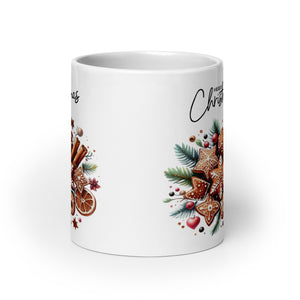 Gingerbread Merry Christmas White glossy mug-Phoenix Styles