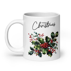 Mistletoe Merry Christmas White glossy mug-Phoenix Styles