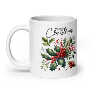 Merry Chritsmas White glossy mug-Phoenix Styles