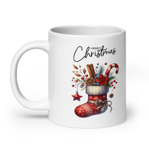 Merry Christmas White glossy mug-Phoenix Styles