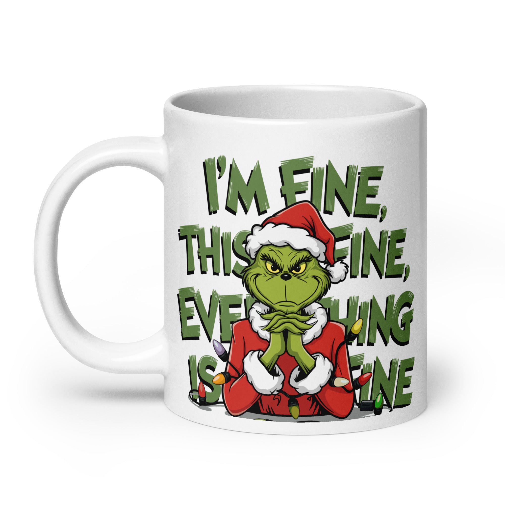 I'M Fine White glossy mug-Phoenix Styles