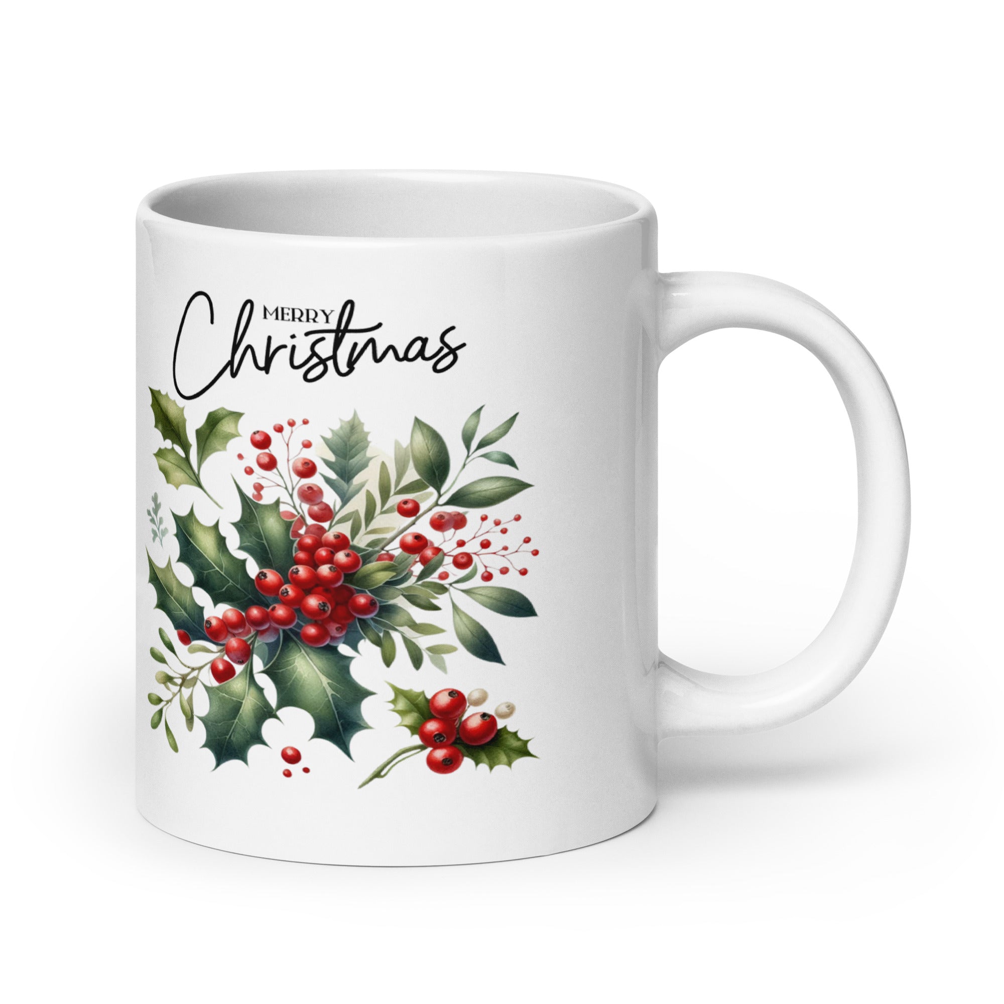 Merry Chritsmas White glossy mug-Phoenix Styles