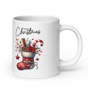 Merry Christmas White glossy mug-Phoenix Styles