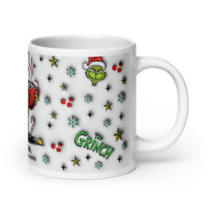 Caution: May Cause Heart Growth White glossy mug-Phoenix Styles