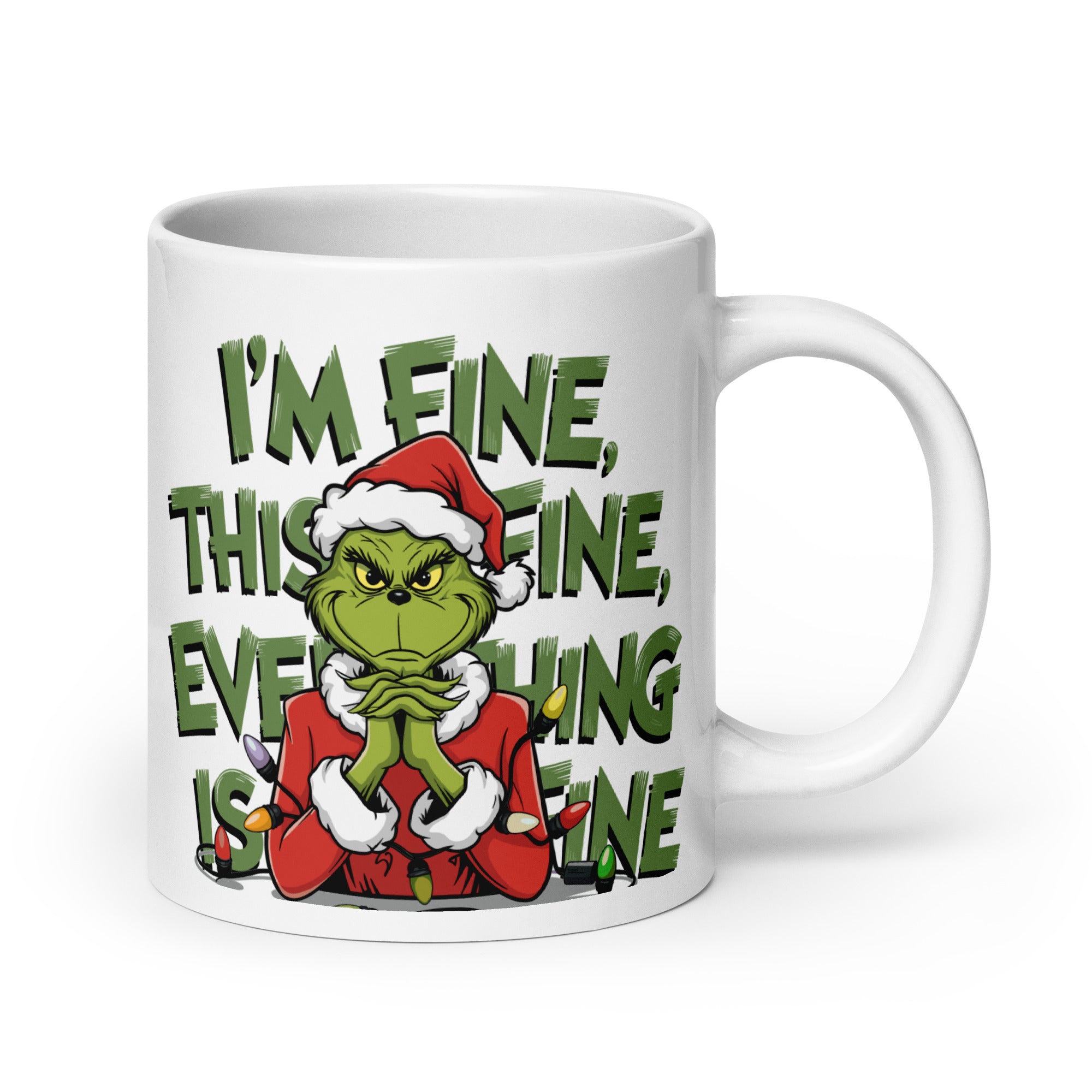 I'M Fine White glossy mug-Phoenix Styles