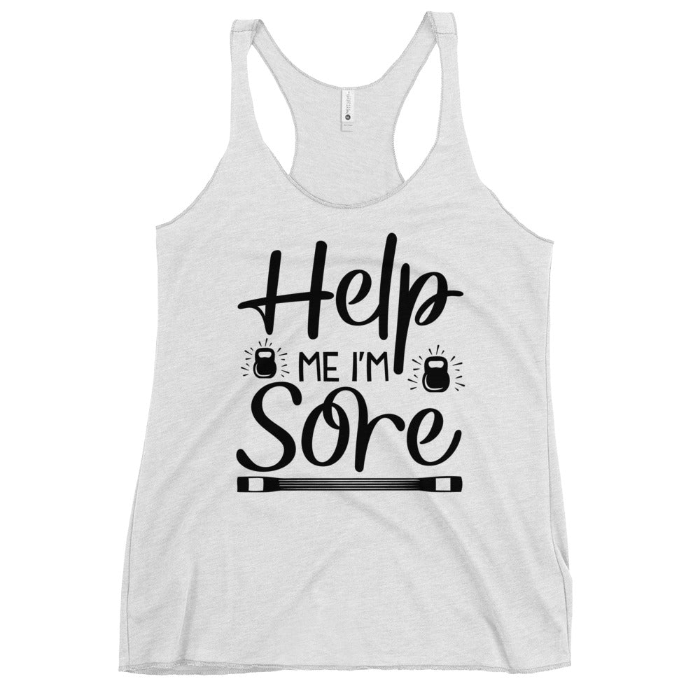 Help Me I'm Sore Women's Racerback Tank-Phoenix Styles