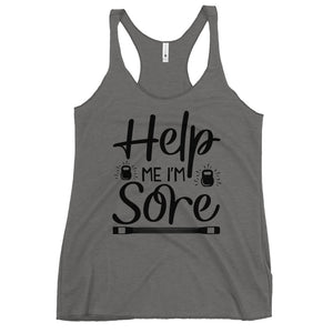 Help Me I'm Sore Women's Racerback Tank-Phoenix Styles