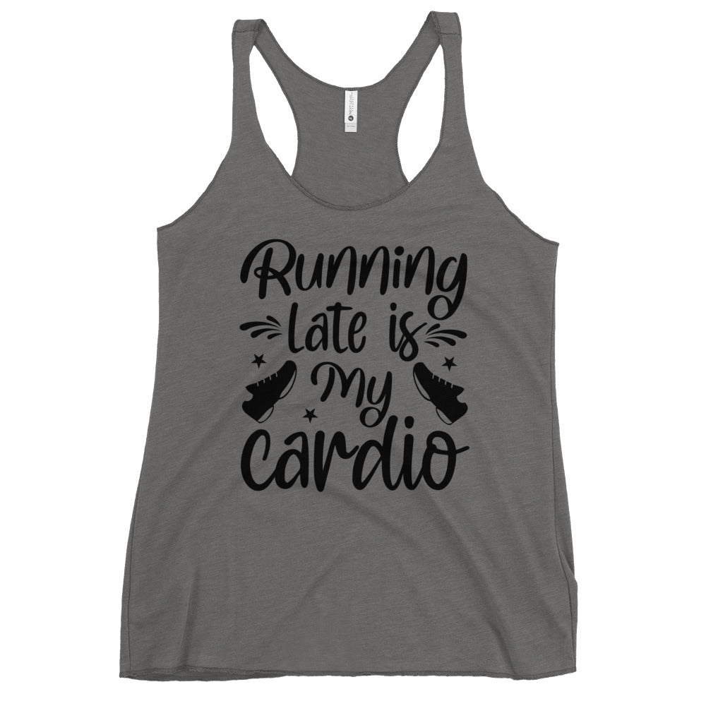 Running Is My Late Cardio Women's Racerback Tank-Phoenix Styles