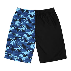 Proud Navy Husband Blue Camo Board Shorts-Phoenix Styles