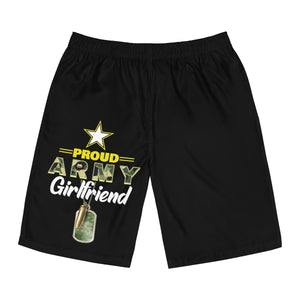 Proud Army Girlfriend Board Shorts-Phoenix Styles