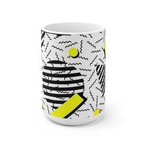 Retro Vintage 80s Fashion Style White Ceramic Mug-Phoenix Styles