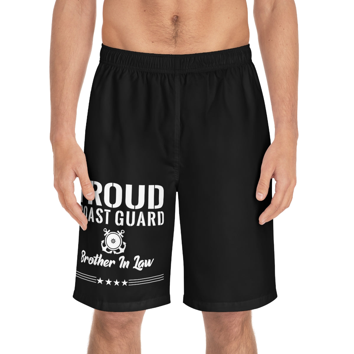 Proud Coast Guard Brother In Law Board Shorts-Phoenix Styles