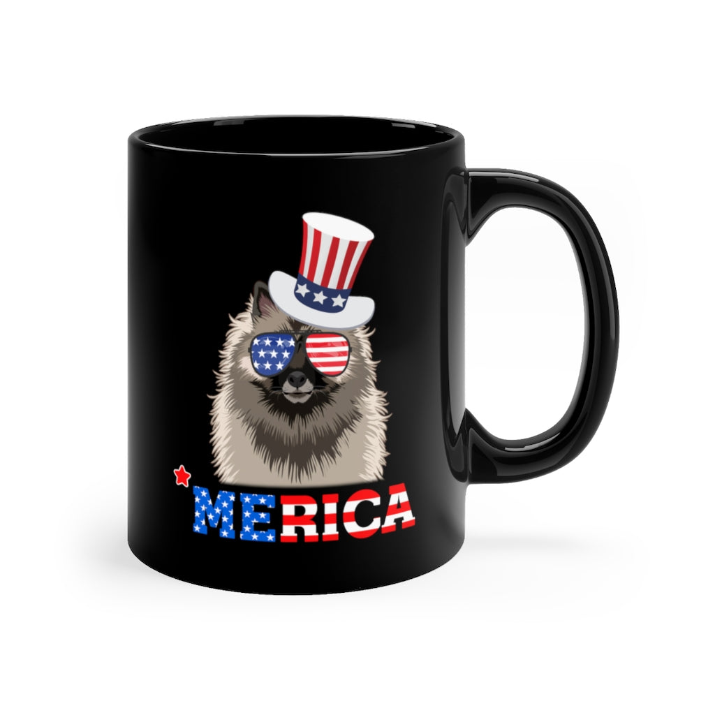 Keeshond Black Mug 11oz-Phoenix Styles