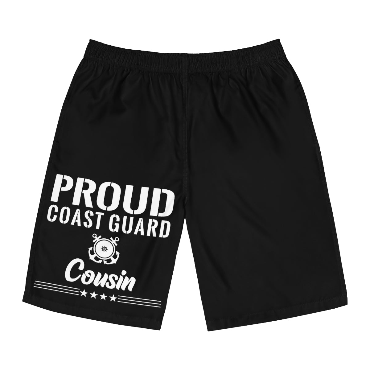 Proud Coast Guard Cousin Board Shorts-Phoenix Styles