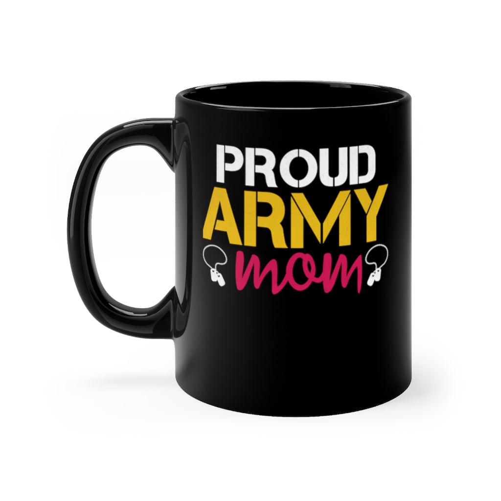 Proud Army Mom Black Mug 11oz-Phoenix Styles