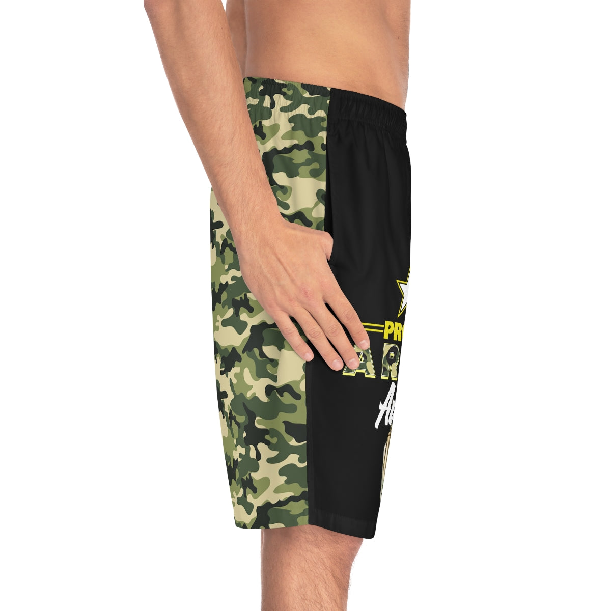 Proud Army Aunt Board Camoflauge Shorts-Phoenix Styles