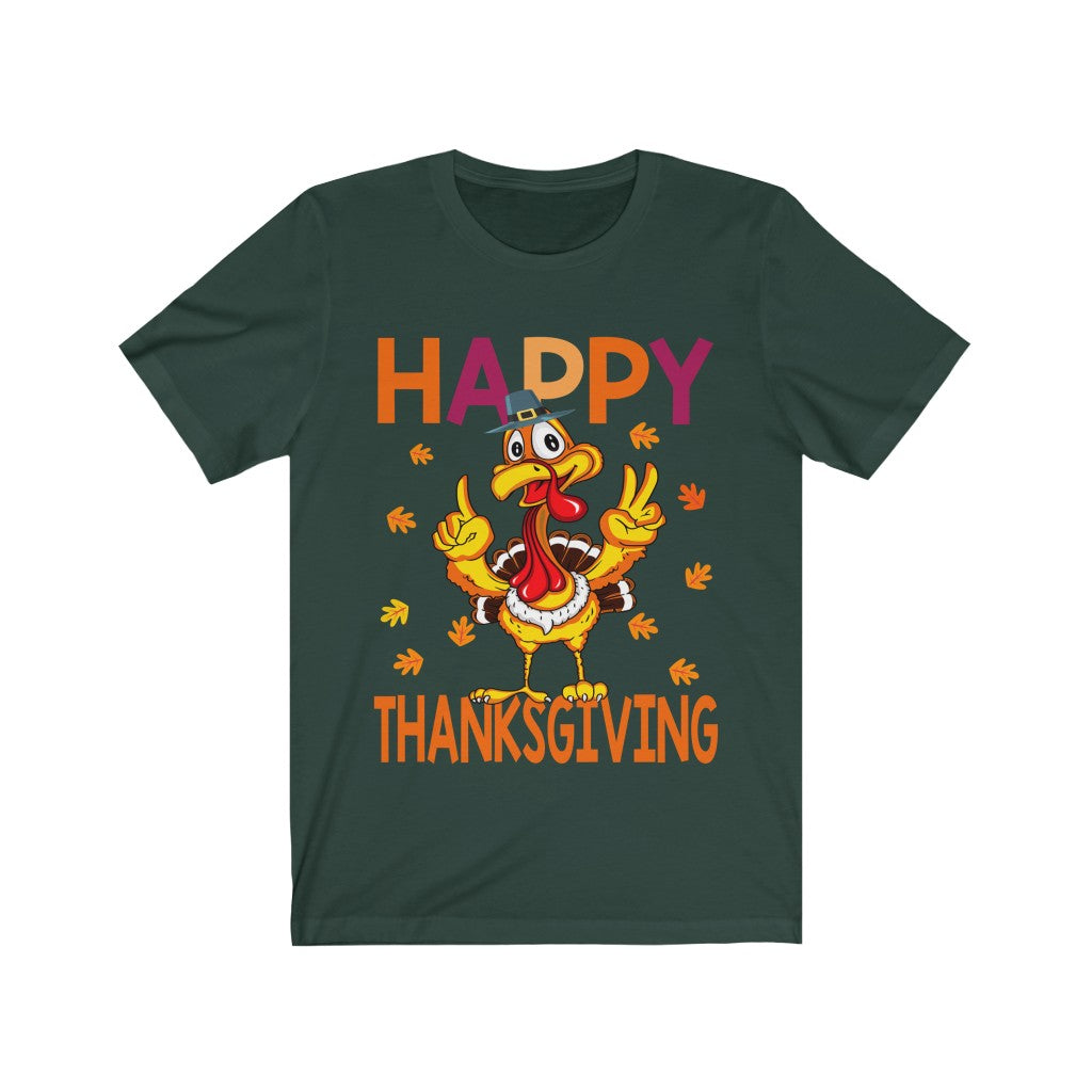 Happy Thanksgiving Unisex Jersey Short Sleeve Tee-Phoenix Styles