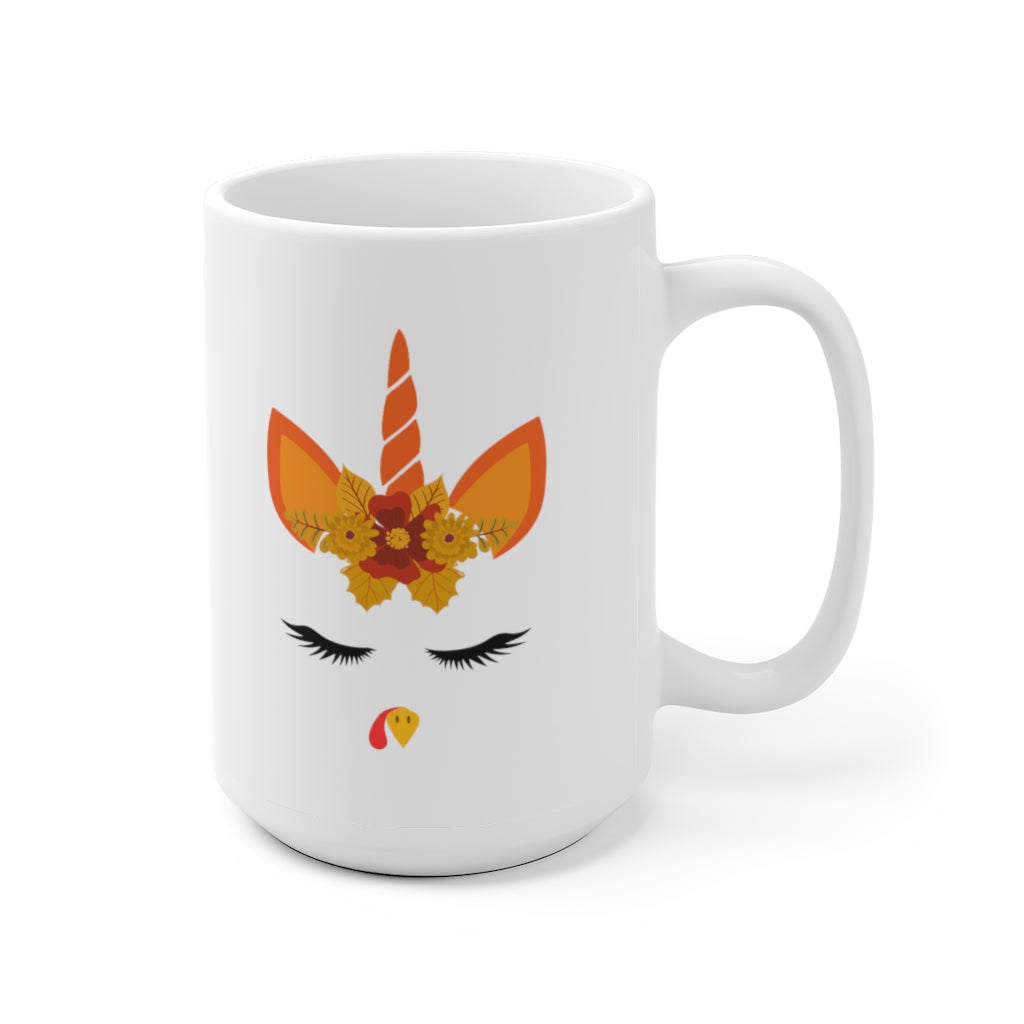 Thanksgiving Unicorn White Ceramic Mug-Phoenix Styles