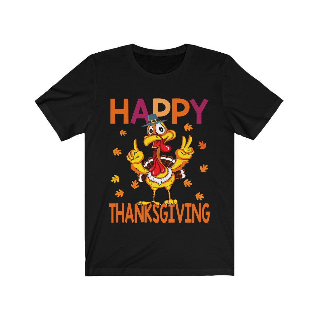 Happy Thanksgiving Unisex Jersey Short Sleeve Tee-Phoenix Styles