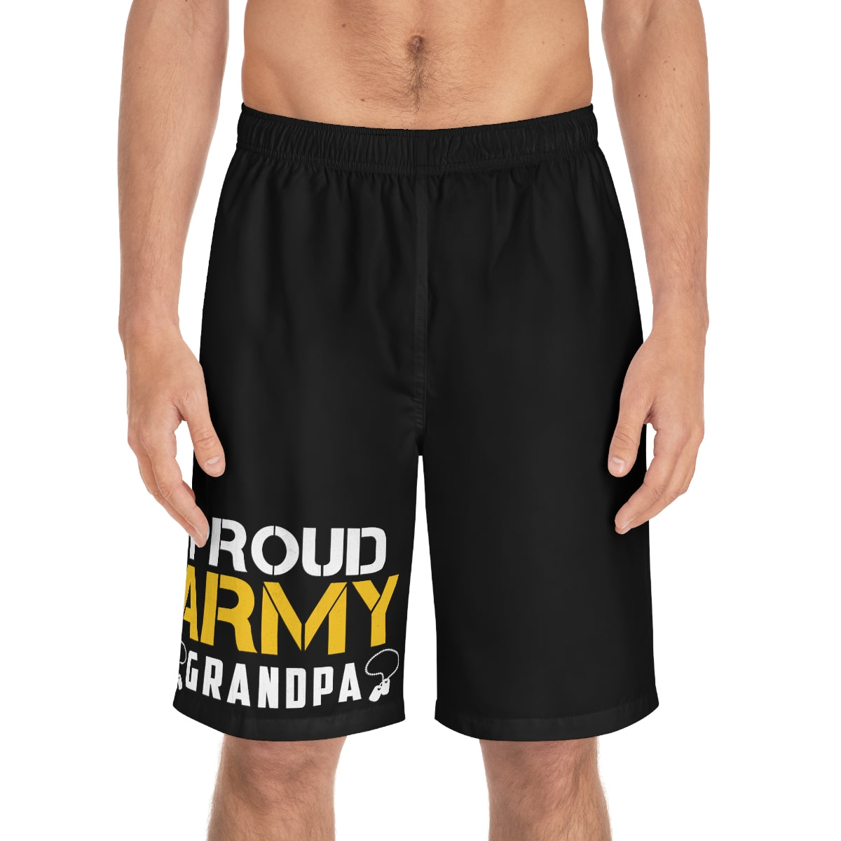 Proud Army Grandpa Board Shorts-Phoenix Styles