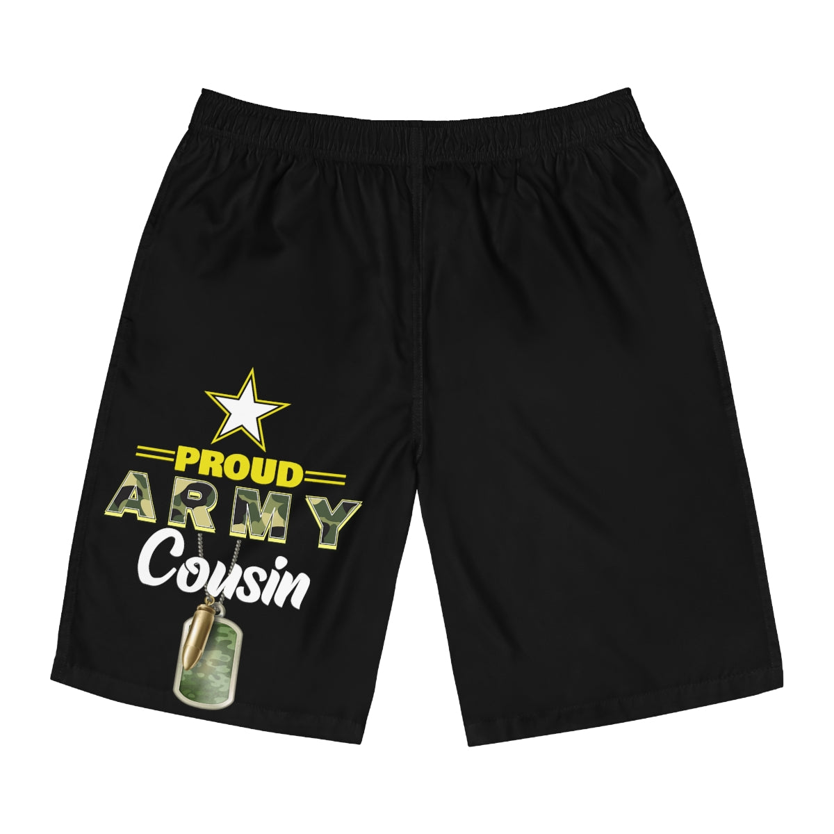 Proud Army Cousin Board Shorts-Phoenix Styles