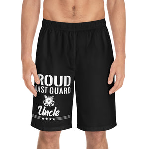 Proud Coast Guard Uncle Board Shorts-Phoenix Styles