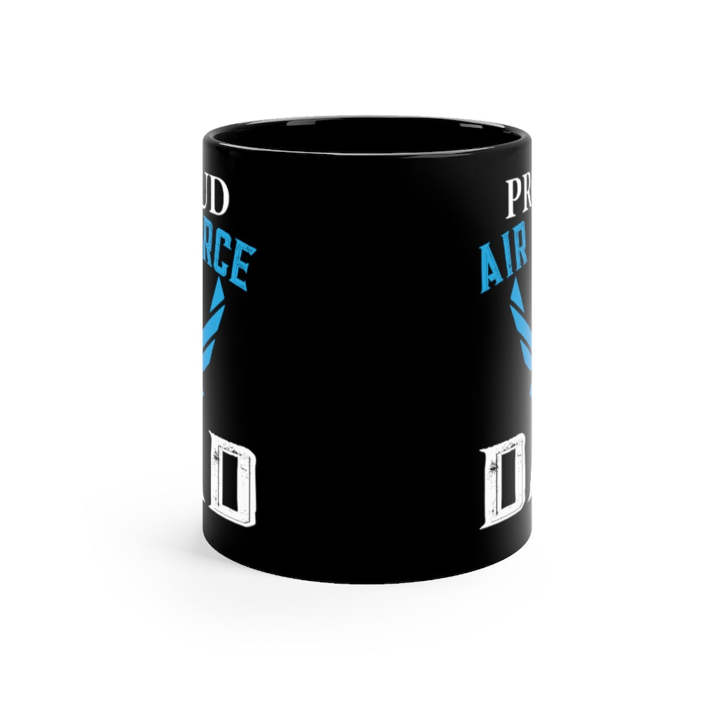 Proud Air Force Dad Black Mug 11oz-Phoenix Styles