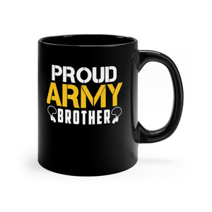 Proud Army Brother Black Mug 11oz-Phoenix Styles