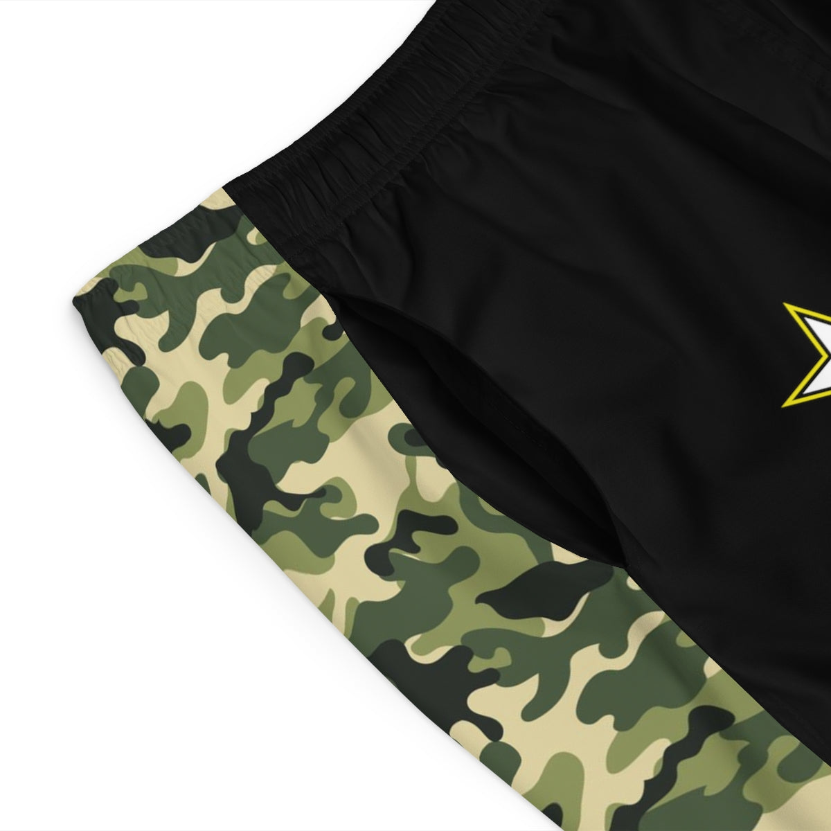 Proud Army Husband Camoflauge Back Board Shorts-Phoenix Styles